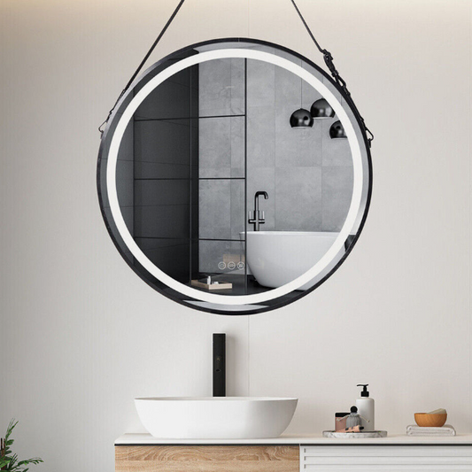 Interior Ave - LED Round Hanging Salon / Bathroom Wall Mirror