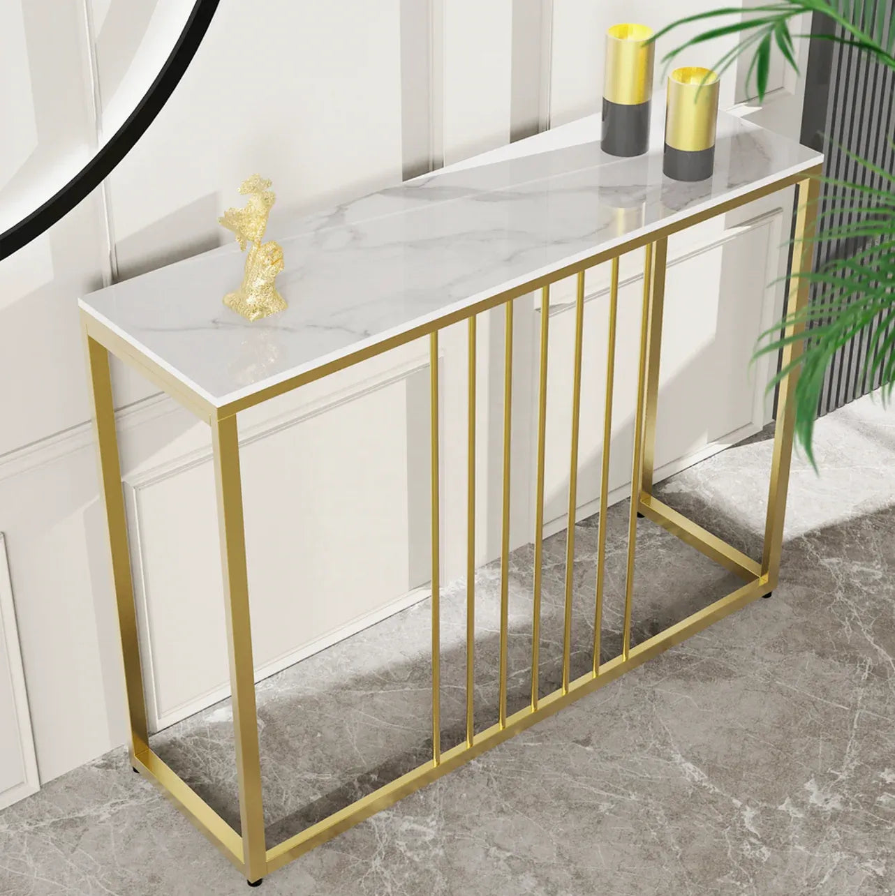 Interior Ave - Aurelia Hallway Console Table - Gold - 120cm