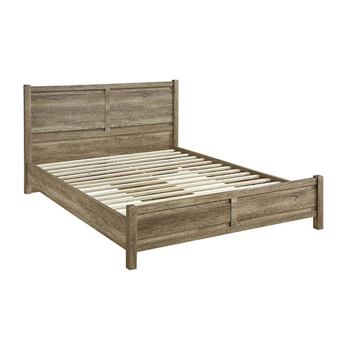 Double Bed Frame Natural Wood like MDF in Oak Colour