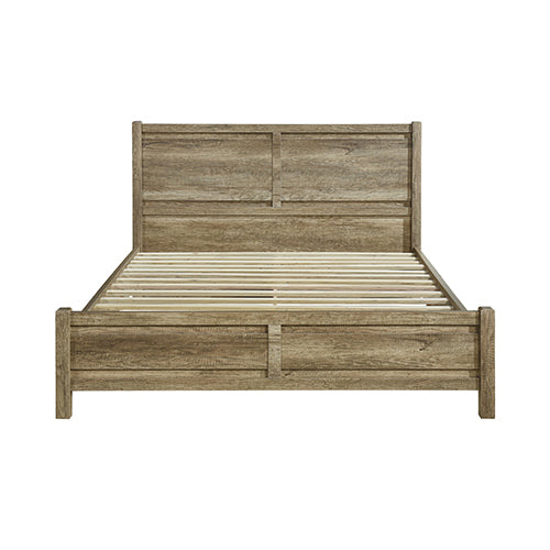 Double Bed Frame Natural Wood like MDF in Oak Colour