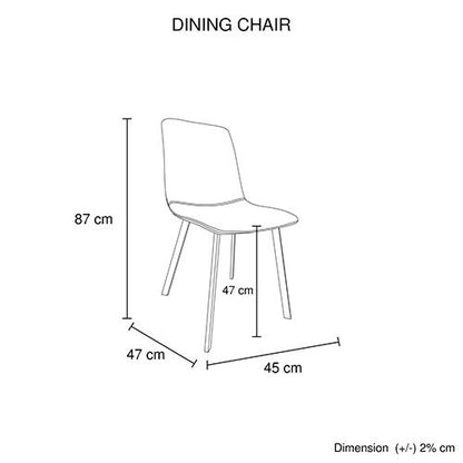 6X Dining Chair Leather Red Brown Colour