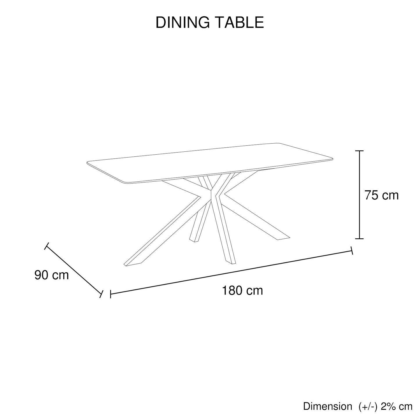 Dining Table – Rectangular Grey Sintered Stone Top with Powder Coated Iron Legs
