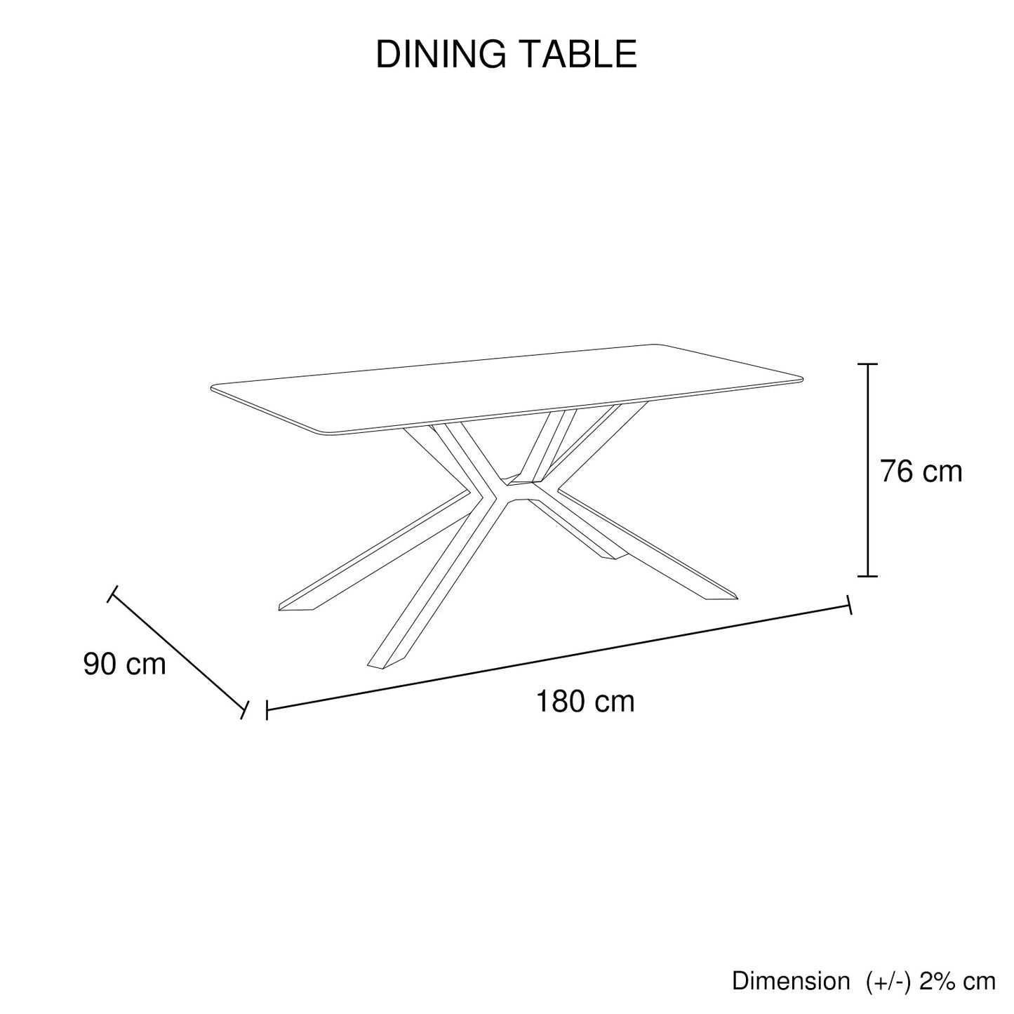 Dining Table – Rectangular Green Sintered Stone Top with Powder Coated Iron Legs