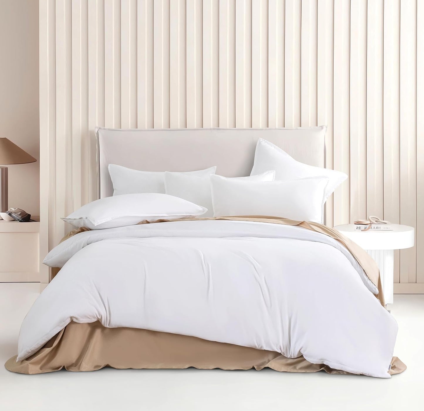 Vintage Washed Microfibre Quilt Cover Set with Pillowcases for Bed