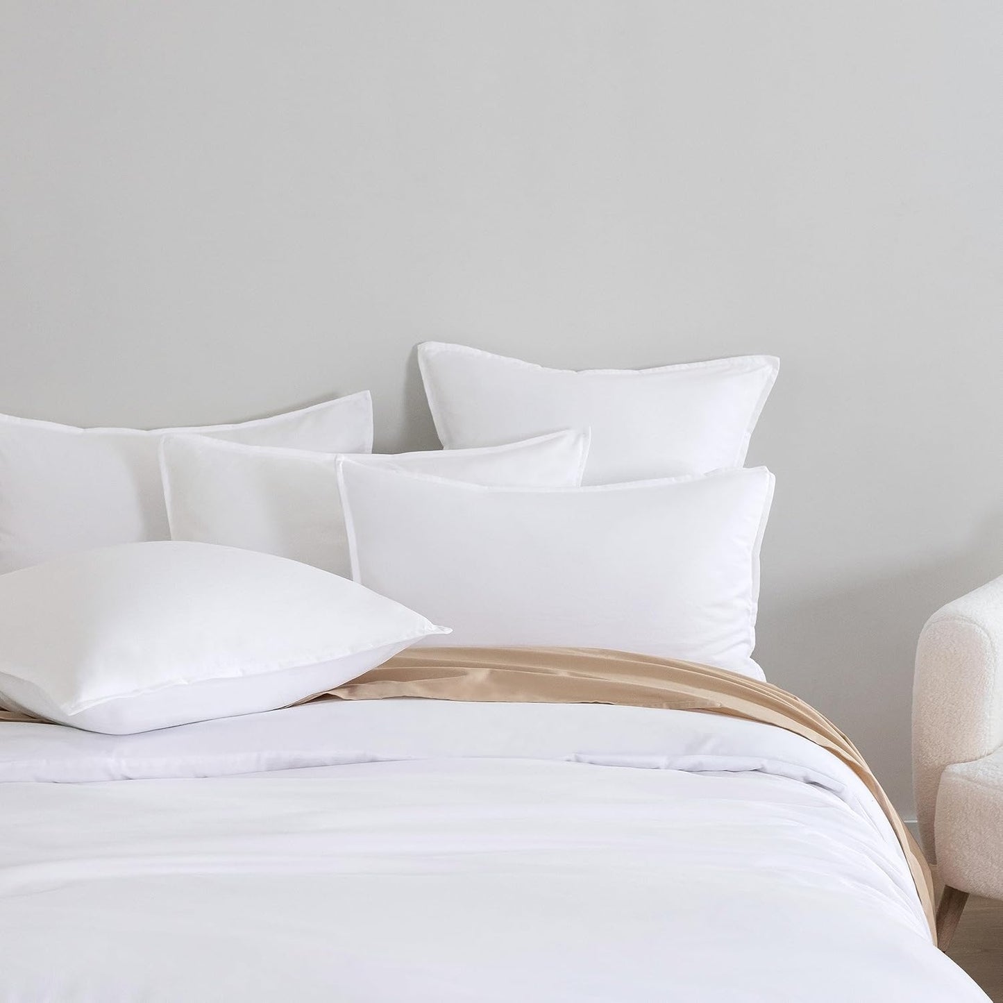 Vintage Washed Microfibre Quilt Cover Set with Pillowcases for Bed