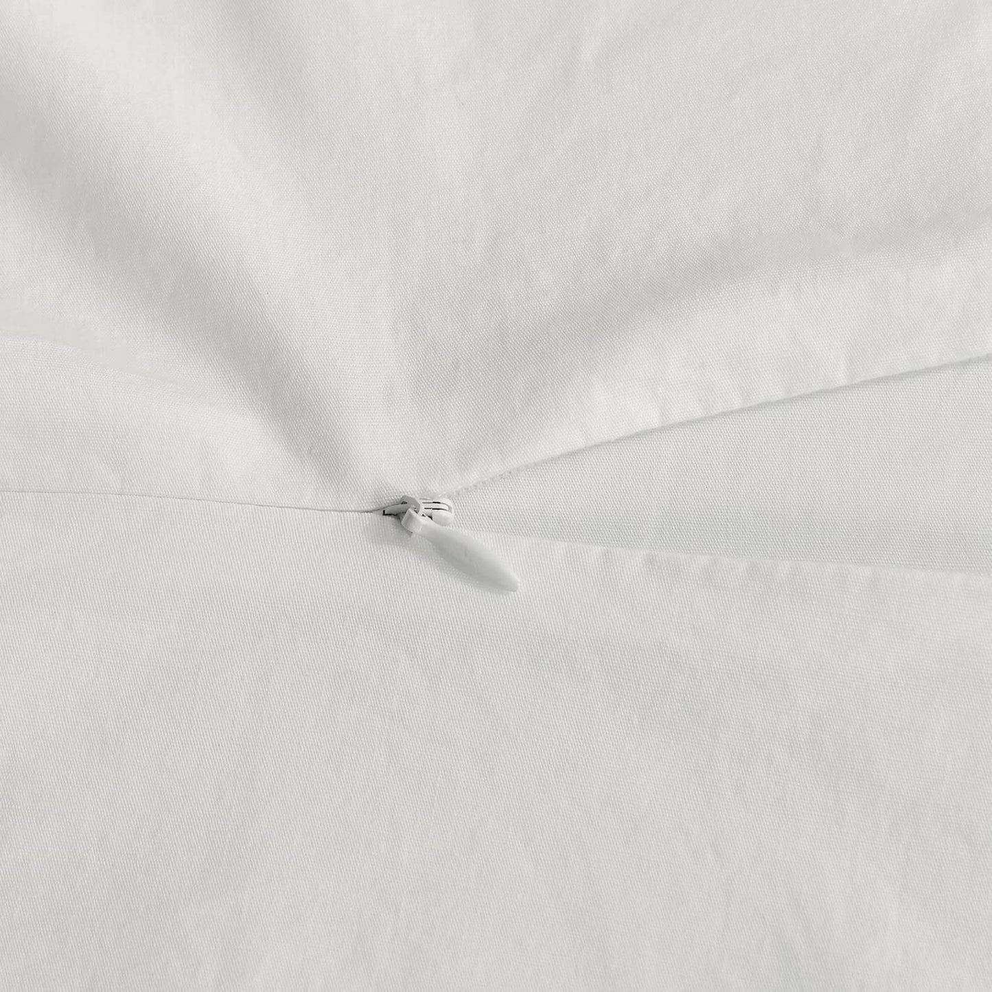 100% Cotton Vintage Washed Bed Quilt Cover Set - White - King Size