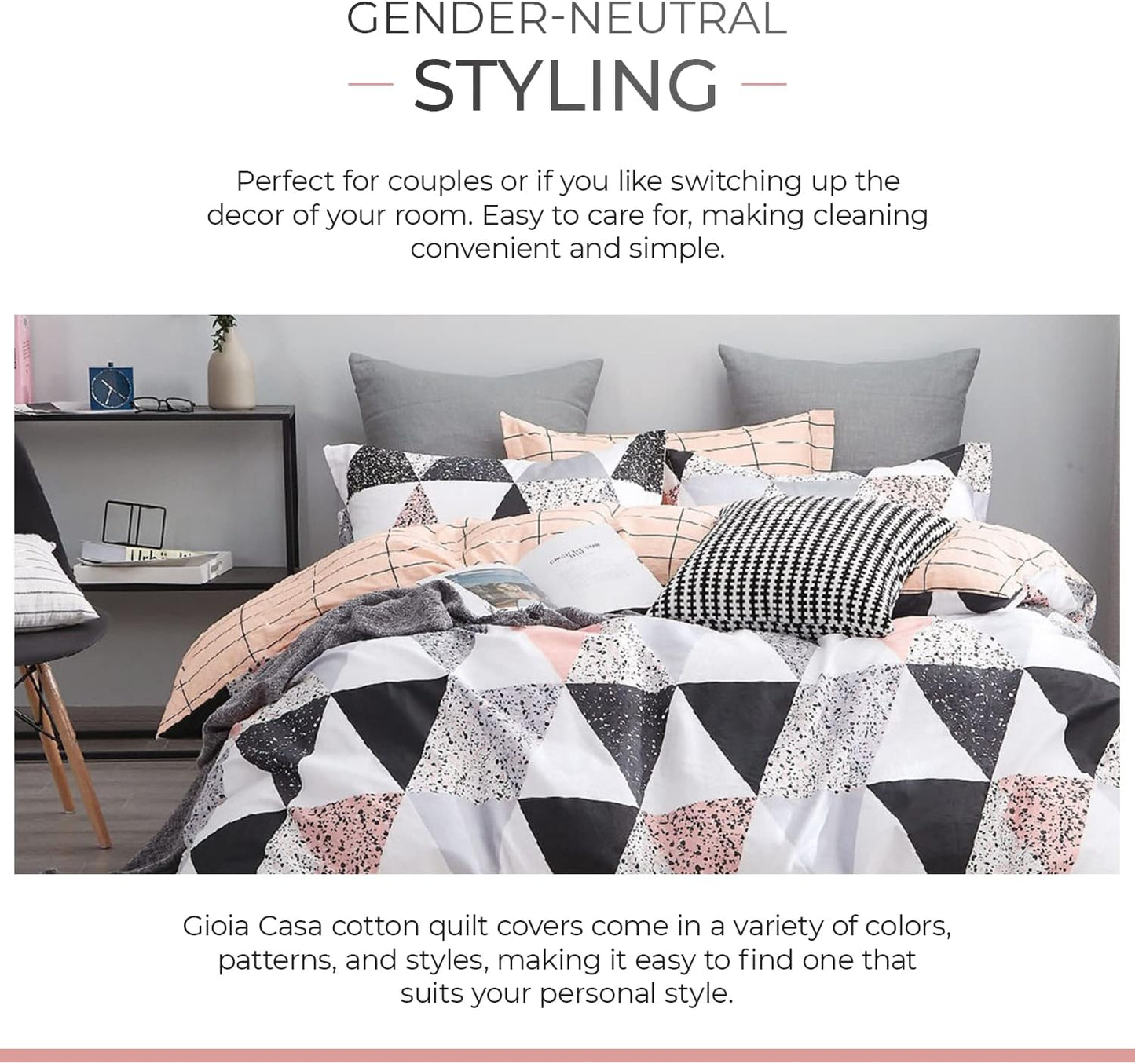 100% Cotton Annie Reversible Printed Quilt Cover Set - Super King Size