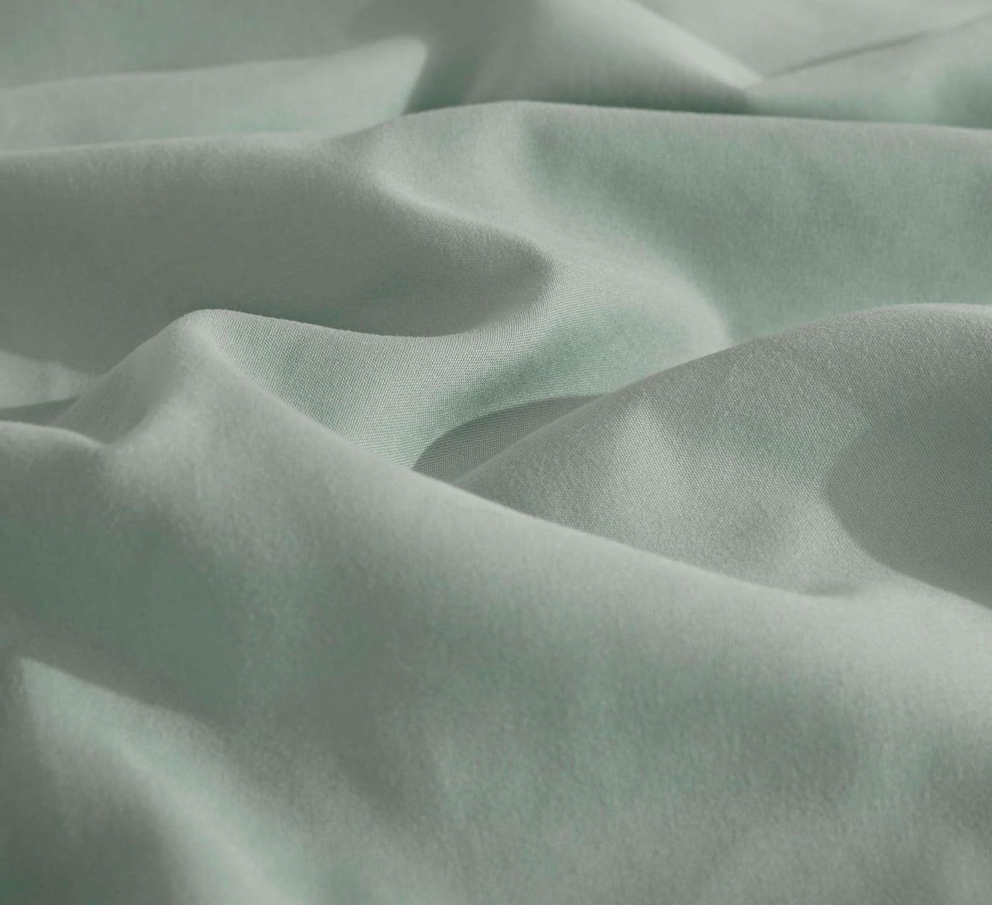 Vintage Washed Microfibre Quilt Cover Set in Sage with Multiple Size Options