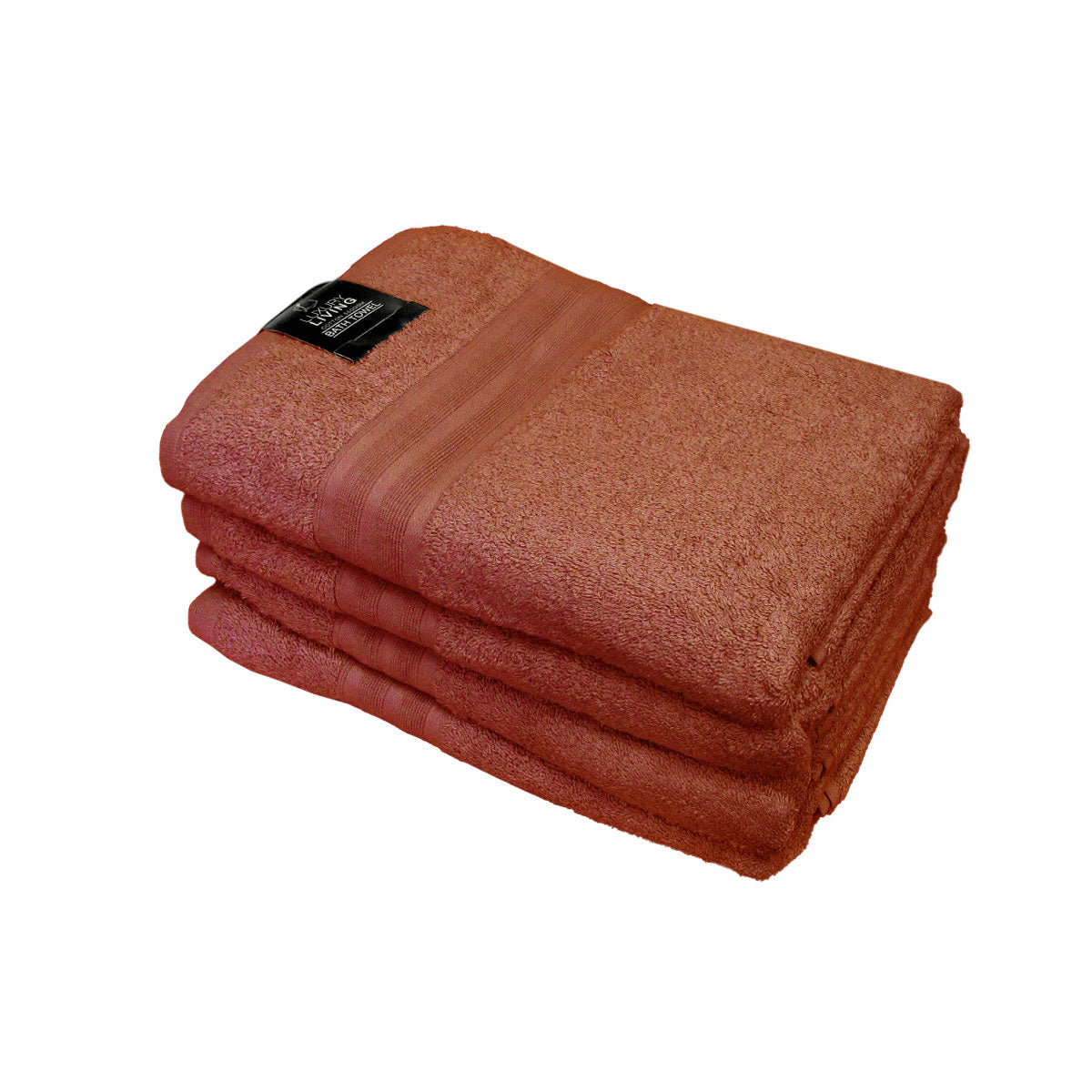 550GSM Set of 4 100% Cotton Terry Bath Towels 70 x 140 cm