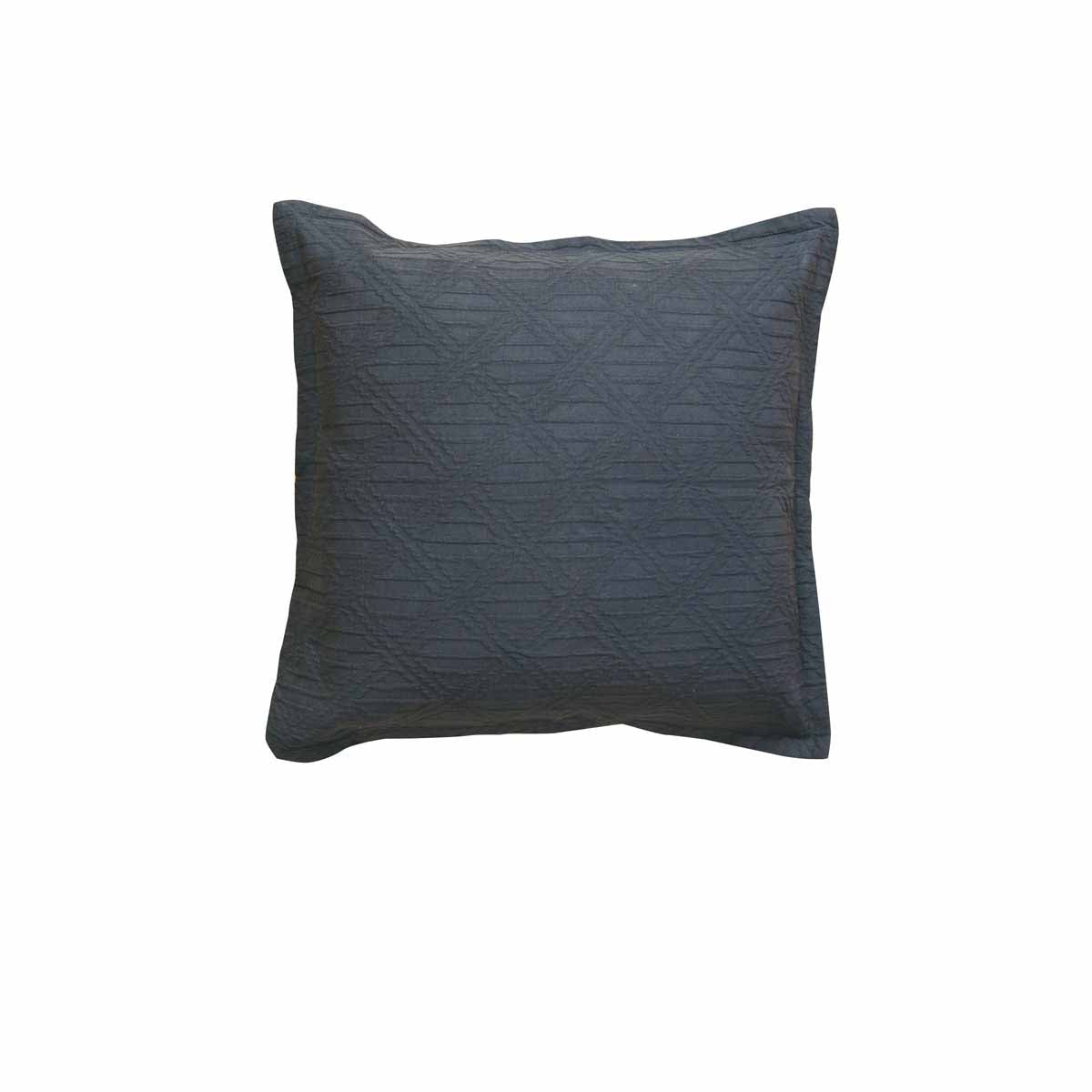 Bianca Hallston Charcoal Square Filled Cushion 43 x 43cm