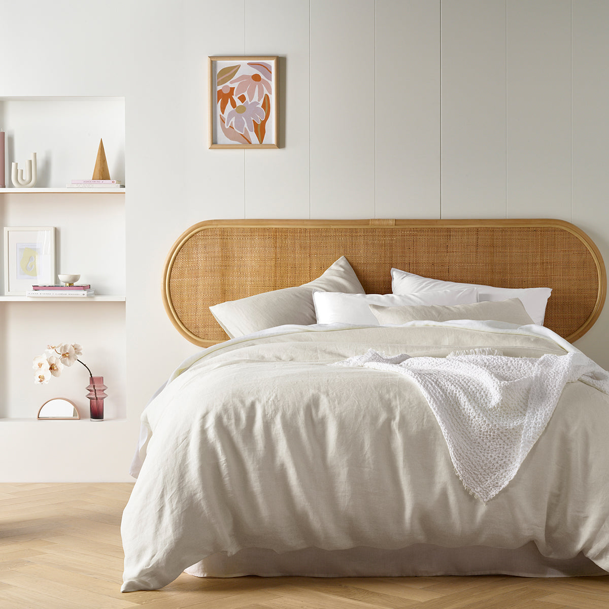 Vintage Design Homewares Natural French Linen Quilt Cover Set