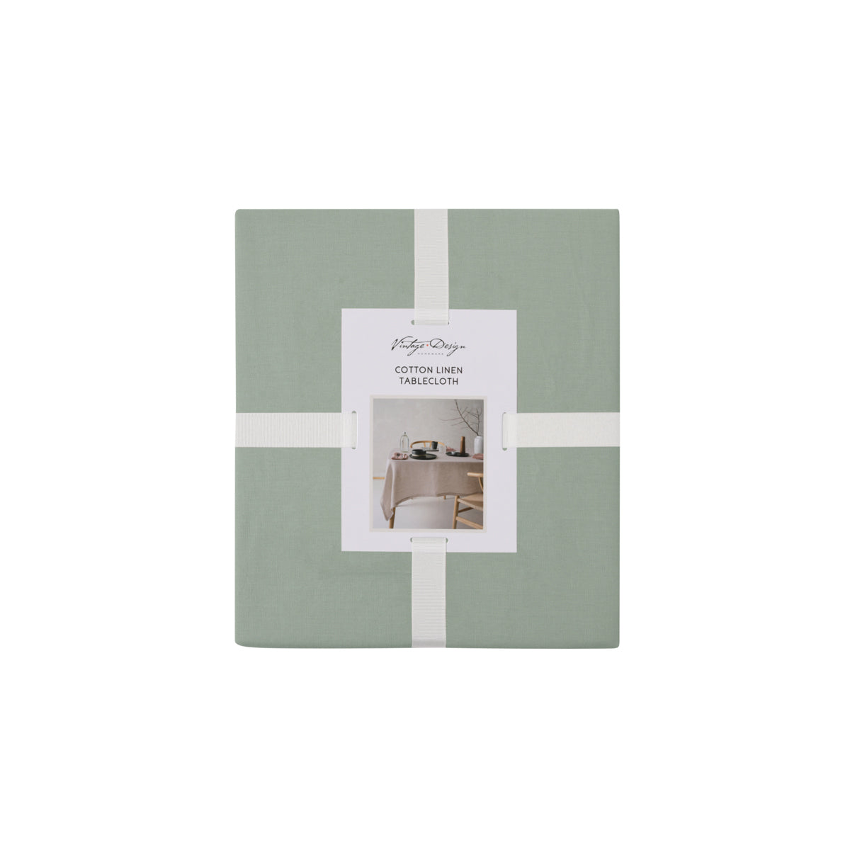 Vintage Design Homewares Helm Washed Linen Cotton Tablecloth 180cm Diameter Round