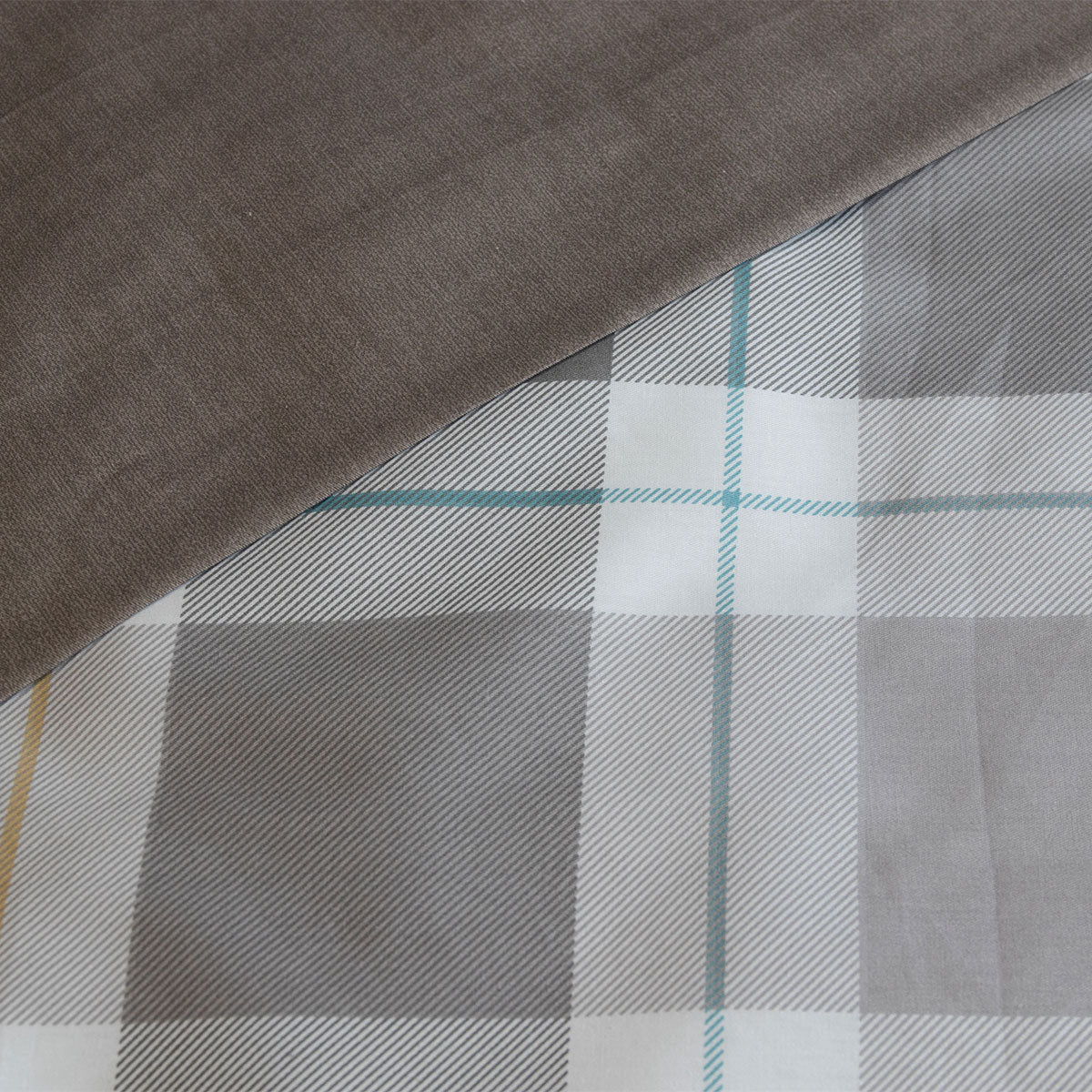 Ardor 250TC Chester Plaid Cotton Sateen Quilt Cover Set