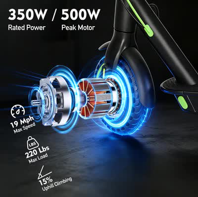 Buna Classic Electric Scooter – 350W Motor, 8.5" Pneumatic Tires