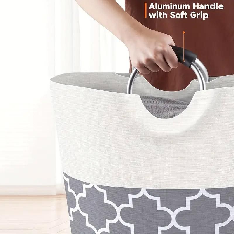 Laundry Basket – 82L Large Capacity, Black, Foldable with Waterproof Fabric