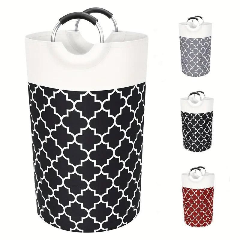 Laundry Basket – 82L Large Capacity, Black, Foldable with Waterproof Fabric