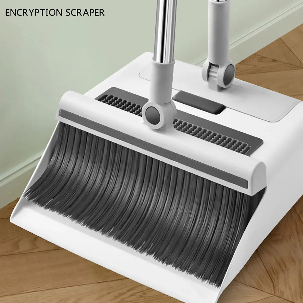 3-in-1 Broom Set – Versatile Cleaning Tool with Dustpan, White