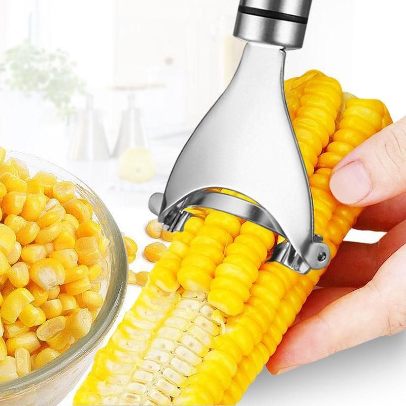 Corn Peeler and Kerneler – Stainless Steel Cutter with Serrated Blade