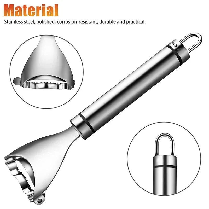 Corn Peeler and Kerneler – Stainless Steel Cutter with Serrated Blade