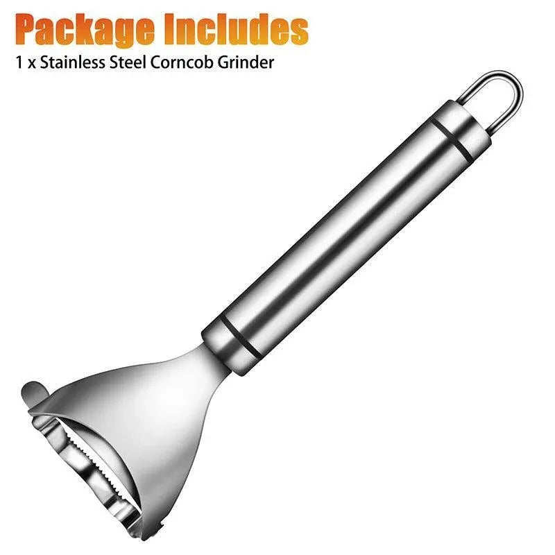 Corn Peeler and Kerneler – Stainless Steel Cutter with Serrated Blade
