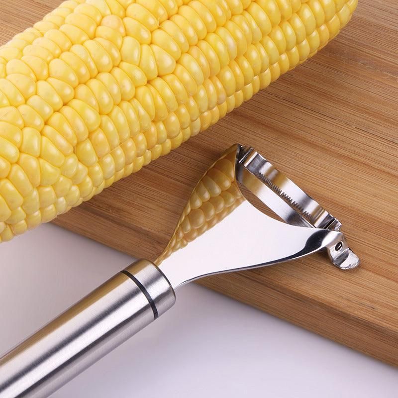 Corn Peeler and Kerneler – Stainless Steel Cutter with Serrated Blade