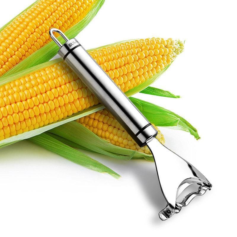 Corn Peeler and Kerneler – Stainless Steel Cutter with Serrated Blade