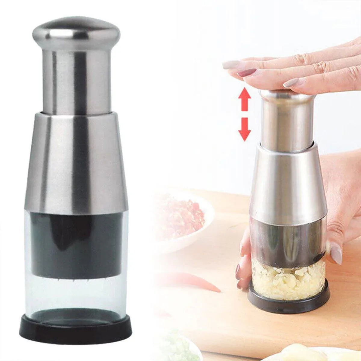 Garlic Press Crusher – Manual Mincer, 304 Stainless Steel