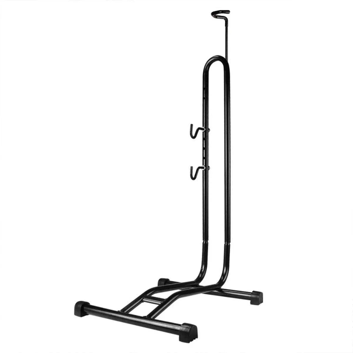 Mountain Bicycle Stand – L-Shaped Frame, High-Carbon Steel, Black