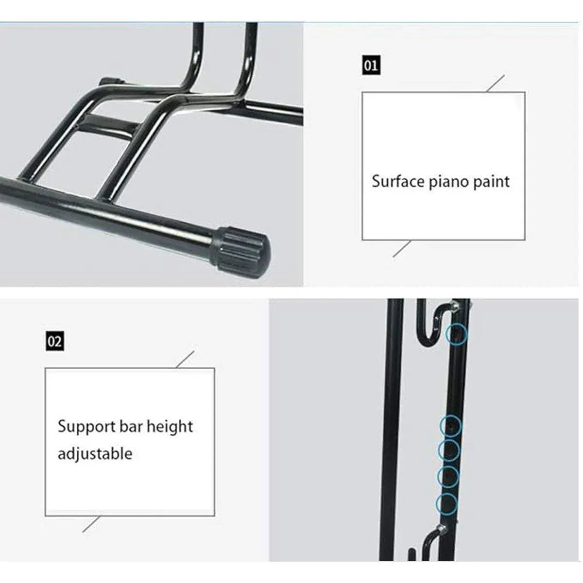 Mountain Bicycle Stand – L-Shaped Frame, High-Carbon Steel, Black