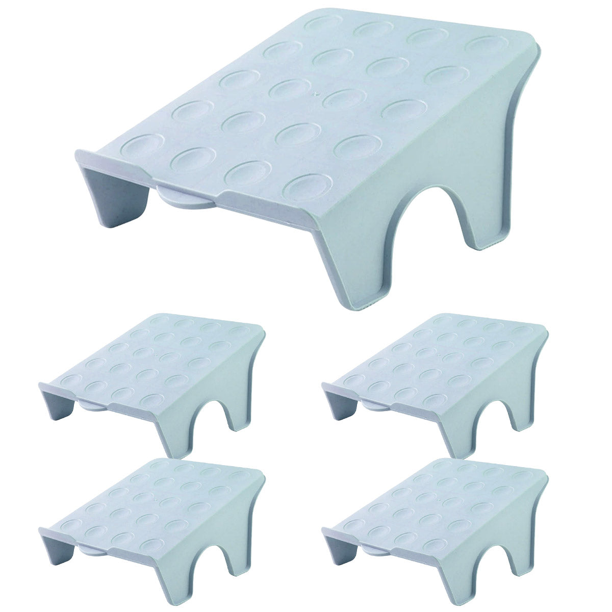 Double Layer Shoe Rack – Space-Saving Organizer, Pink, Set of 5