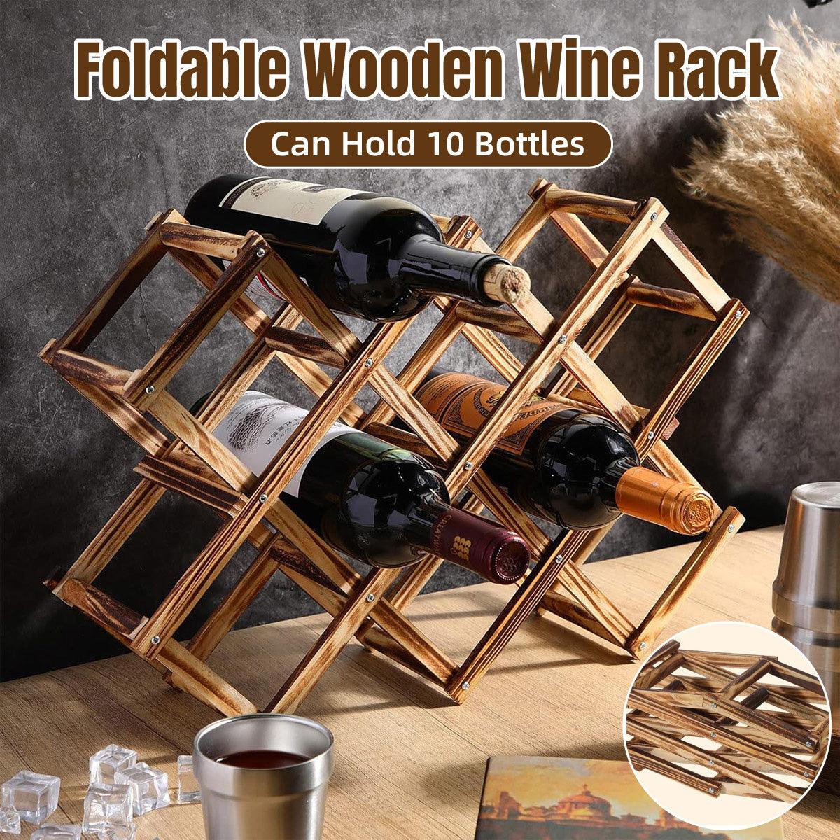Wooden Wine Rack Display Shelf Stand for Home Bar Storage Wine Bottle ...