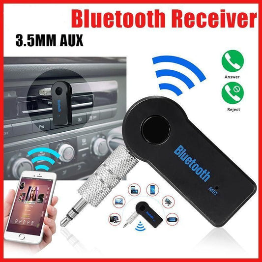 Wireless Bluetooth to Aux 3.5mm Car Music Receiver – Bluetooth 5.0, Compact Design