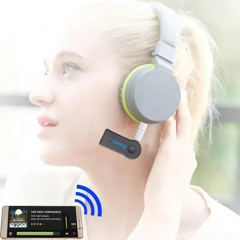 Wireless Bluetooth to Aux 3.5mm Car Music Receiver – Bluetooth 5.0, Compact Design