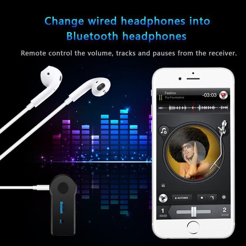Wireless Bluetooth to Aux 3.5mm Car Music Receiver – Bluetooth 5.0, Compact Design