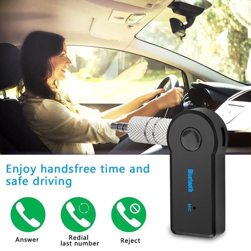 Wireless Bluetooth to Aux 3.5mm Car Music Receiver – Bluetooth 5.0, Compact Design