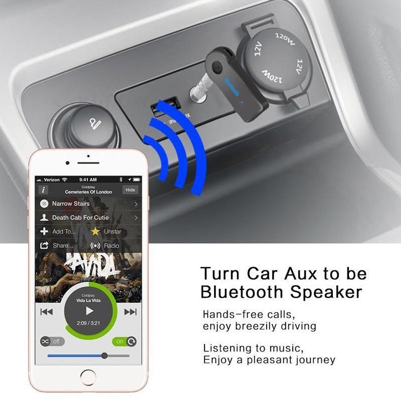 Wireless Bluetooth to Aux 3.5mm Car Music Receiver – Bluetooth 5.0, Compact Design