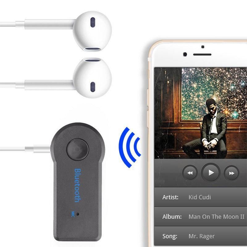 Wireless Bluetooth to Aux 3.5mm Car Music Receiver – Bluetooth 5.0, Compact Design