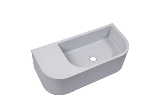 New Concrete Cement Wash Basin Counter Top Matte Wall Hung Basin