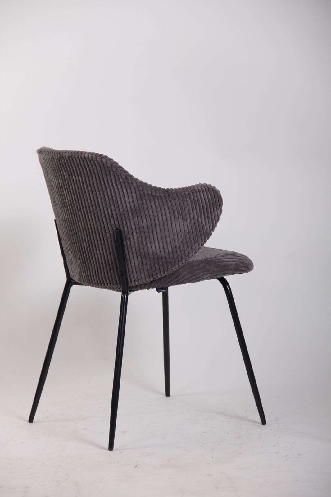 Set of Dining Chairs Corduroy Fabric with Metal Legs