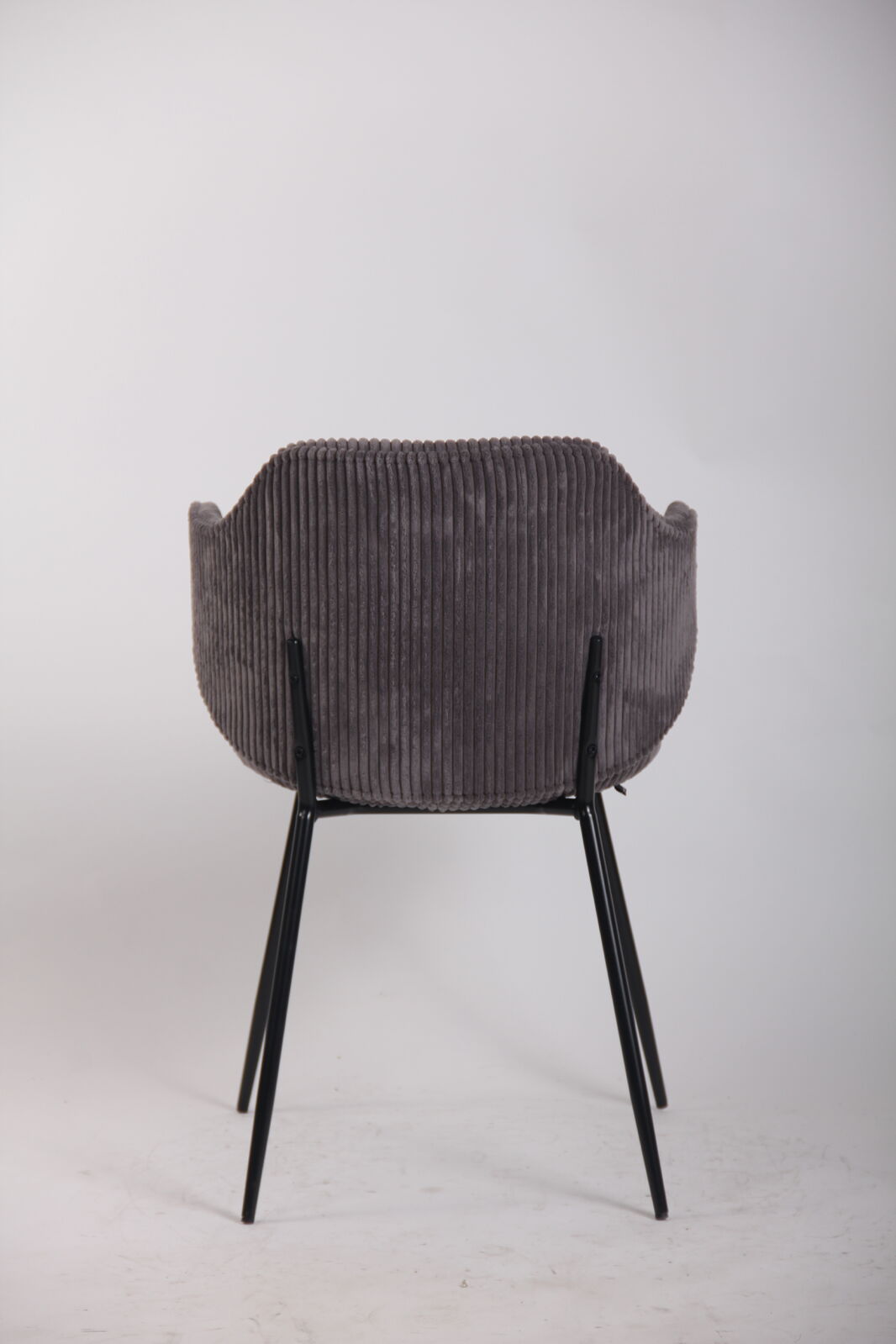Set of Dining Chairs Corduroy Fabric with Metal Legs