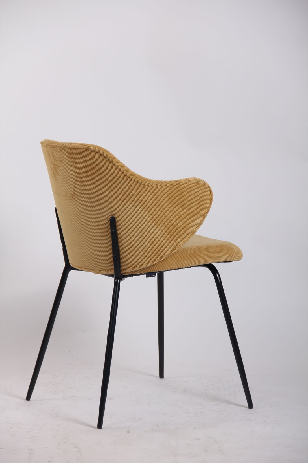 Set of Dining Chairs Corduroy Fabric with Metal Legs