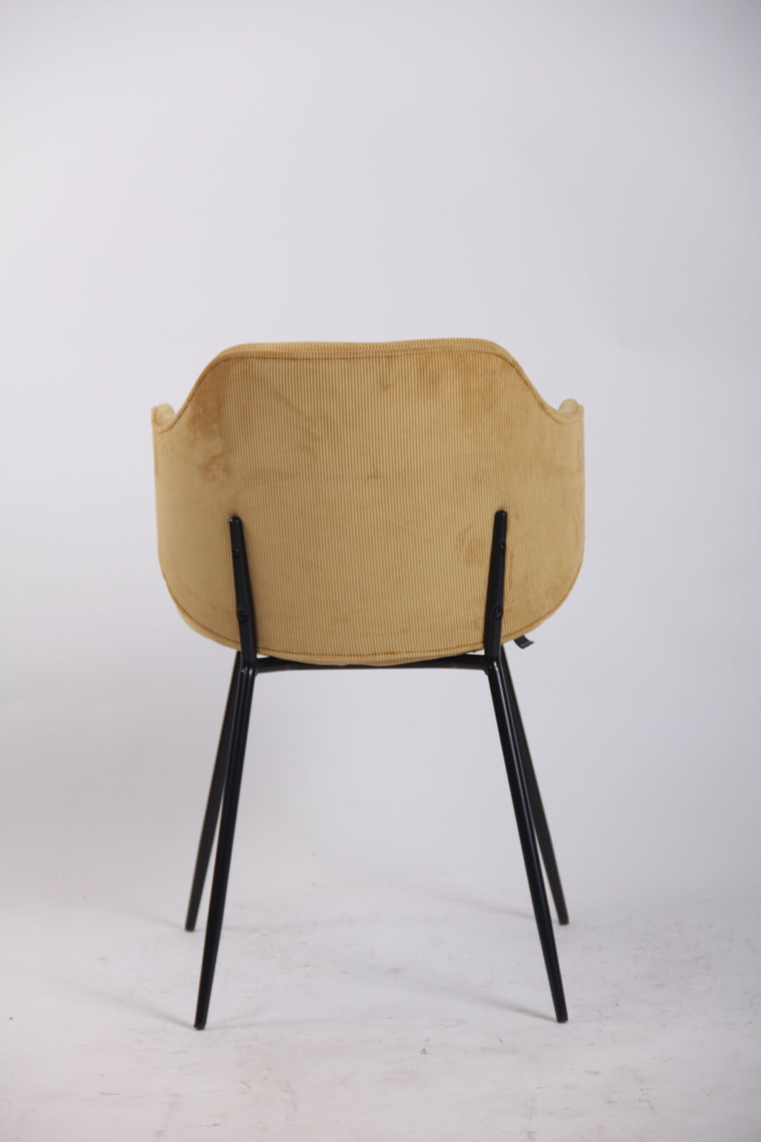 Set of Dining Chairs Corduroy Fabric with Metal Legs
