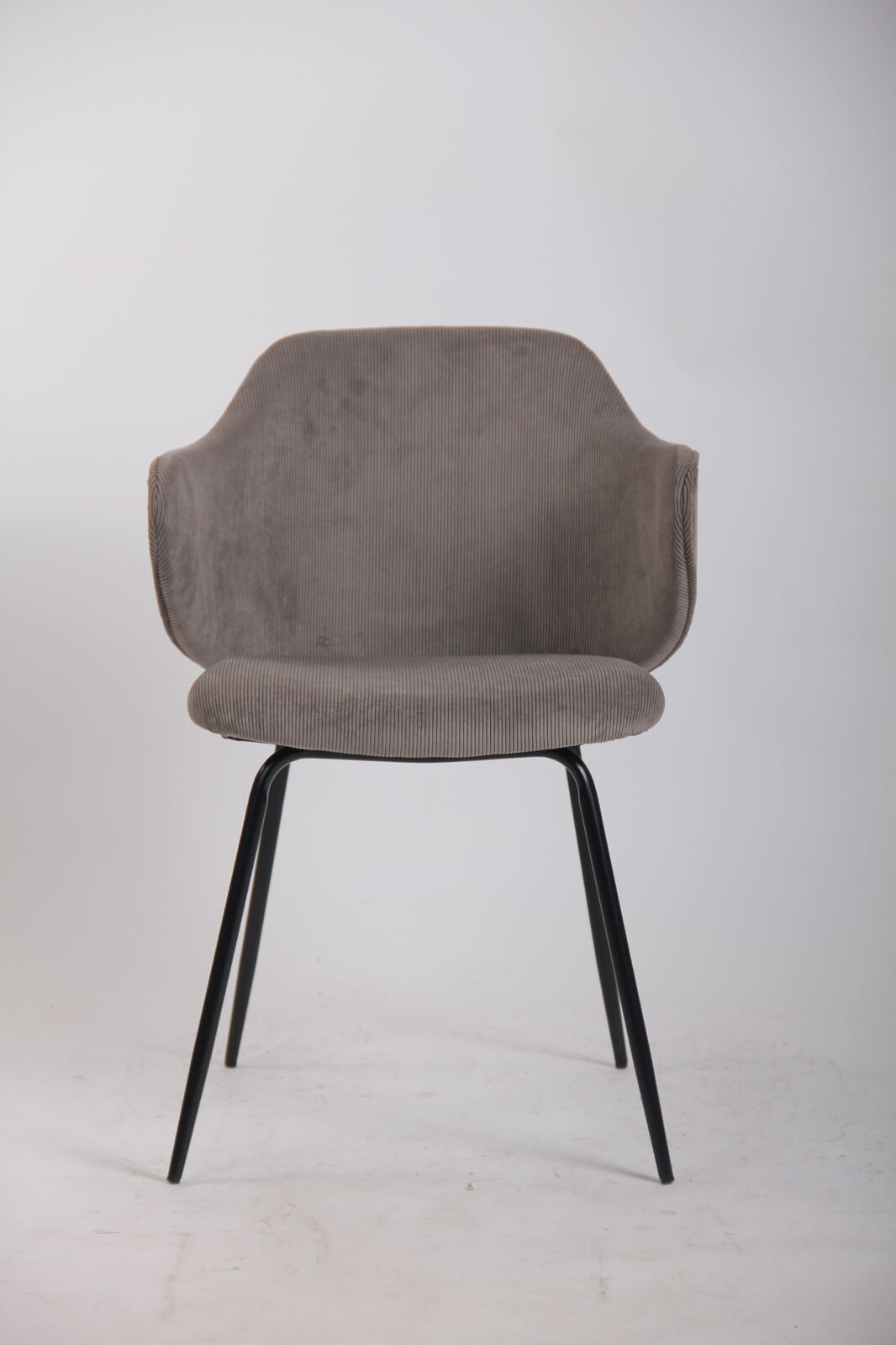 Set of Dining Chairs Corduroy Fabric with Metal Legs
