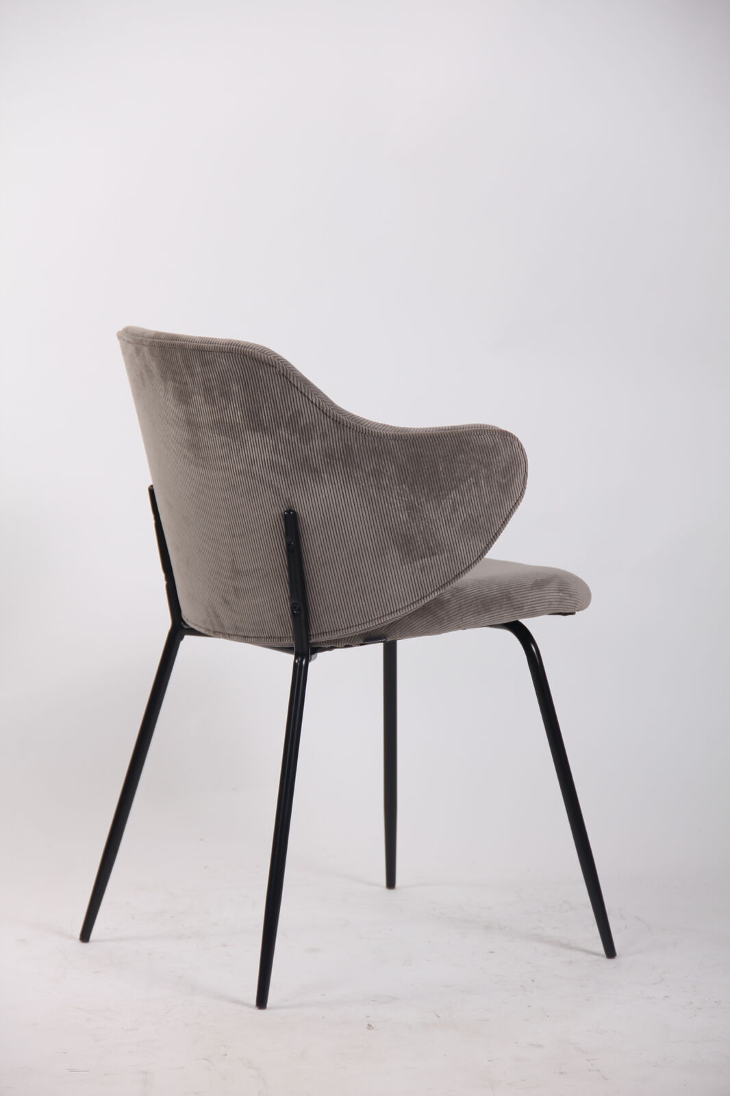 Set of Dining Chairs Corduroy Fabric with Metal Legs
