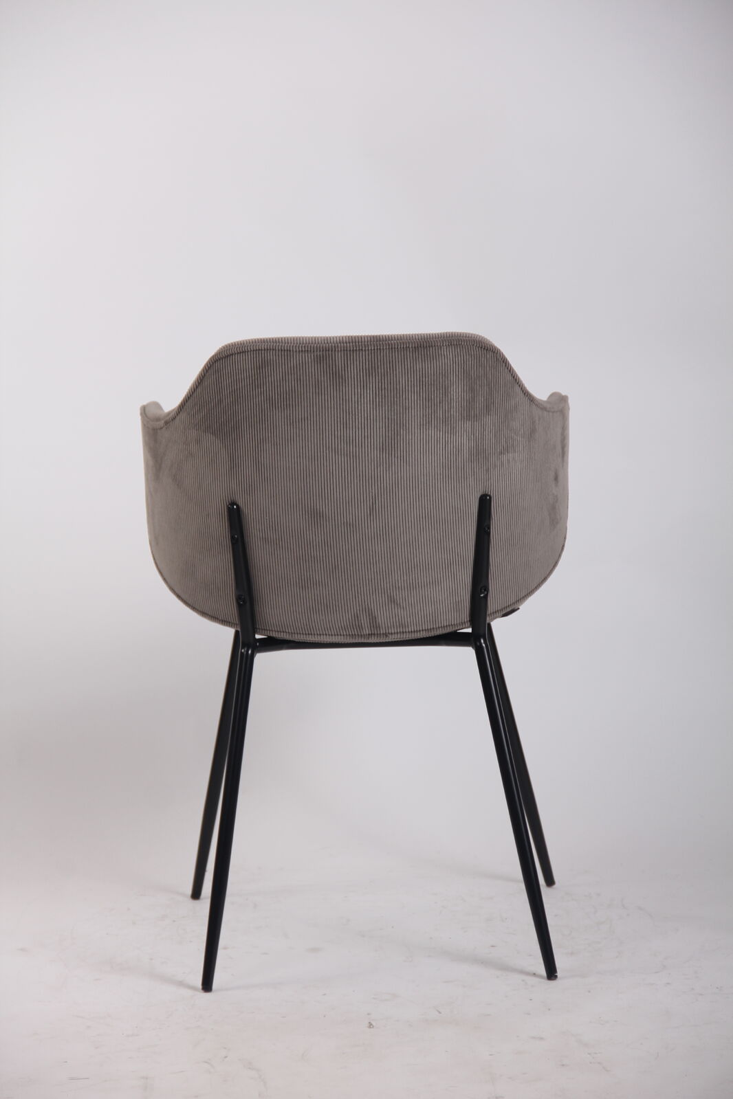 Set of Dining Chairs Corduroy Fabric with Metal Legs