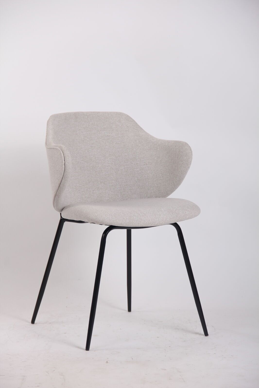 Set of Dining Chairs Corduroy Fabric with Metal Legs