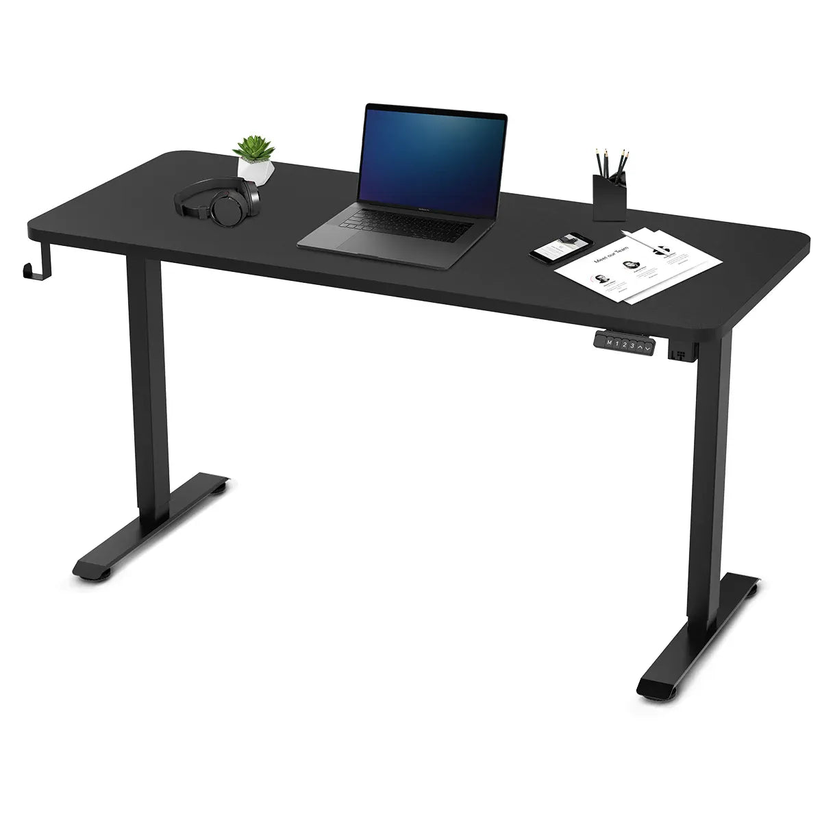 ErgoDesk Electric Standing Desk – Automatic Height Adjust, 140cm Black