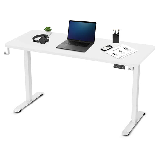 ErgoDesk Electric Standing Desk – Automatic Height Adjust, 140cm White