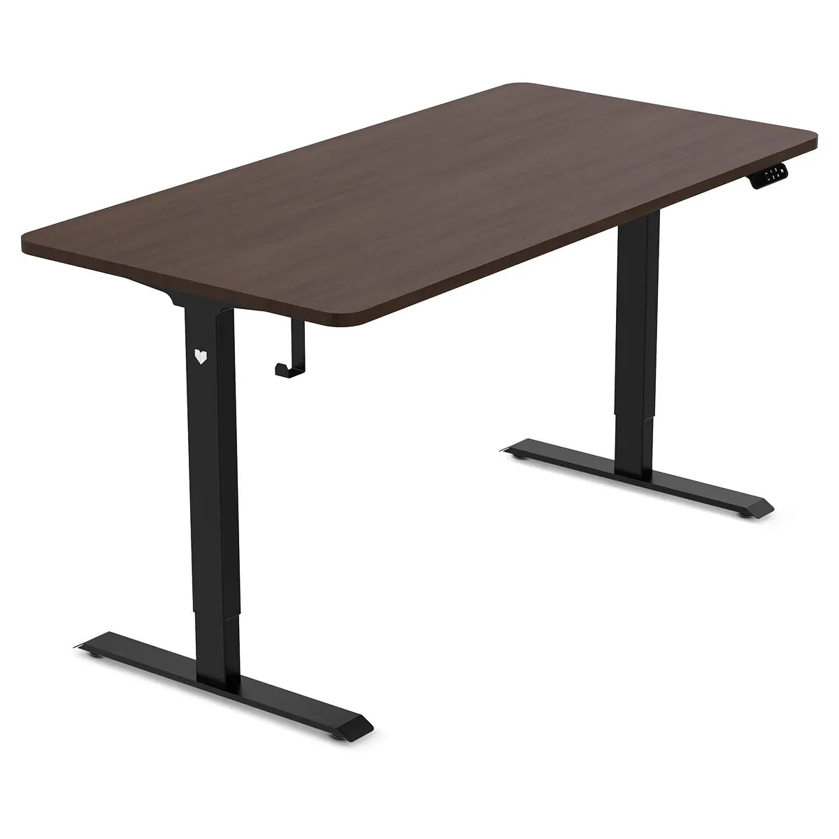 ErgoDesk Electric Standing Desk – Dual Motor, 160cm Walnut/Black