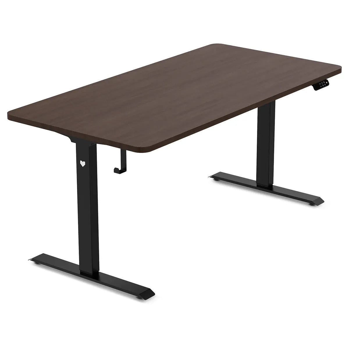 ErgoDesk Electric Standing Desk – Dual Motor, 160cm Walnut/Black